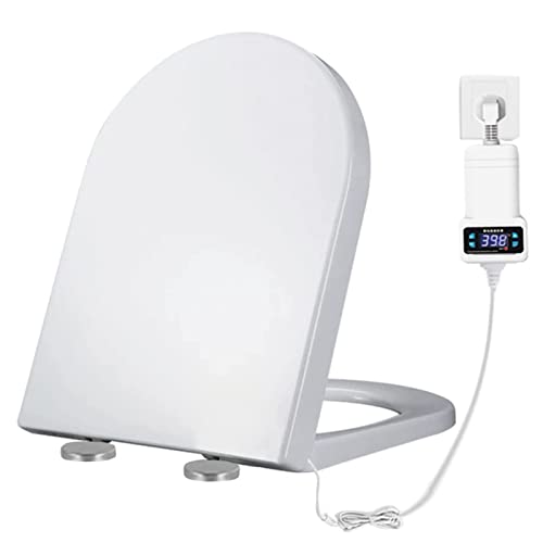 Smart WC-Sitz, beheizbar, mit Absenkautomatik, mit einstellbarer Temperatur, Schnellverschluss und leicht zu reinigendem elektrischem Bidet-Sitz von Generisch