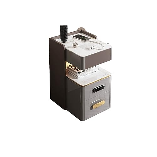 Smart Wireless Charging Nightstand with Fingerprint Lock Sensor Light Bluetooth Speaker Ideal for Bedroom and Living Room Smart Wireless Charging Nightstand with Fingerprint Lock Sensor Light Bluetooth Speaker Ideal for Bedroom and Living Room von Generisch
