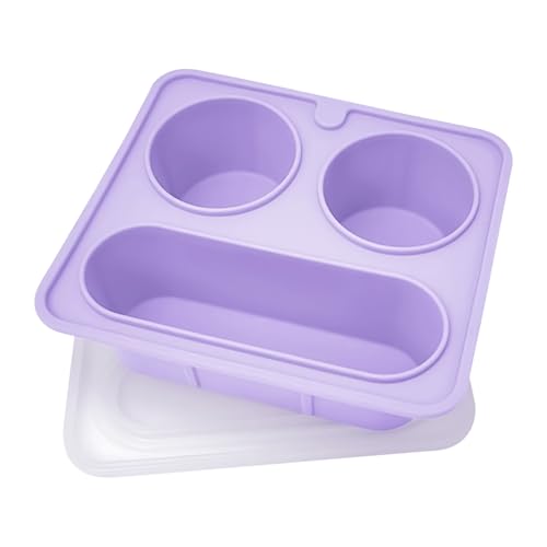 Snack -Box -Behälter - geteilte Servierschale | Großer Snack -Box -Behälter | Silikon 3 Fächer wiederverwendbar 420 ml Behälter für Camping Picknick Früchte Süßigkeiten Party Nuss unterhalten Reisebil Snack -Box -Behälter - geteilte Servierschale | Großer Snack -Box -Behälter | Silikon 3 Fächer wiederverwendbar 420 ml Behälter für Camping Picknick Früchte Süßigkeiten Party Nuss unterhalten Reisebil von Generisch