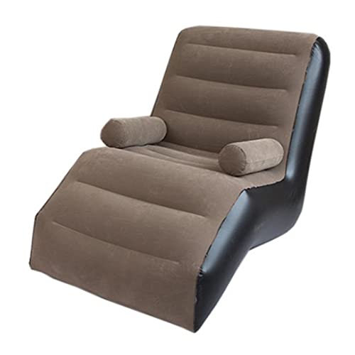 Sofa Beflockung Couch - Aufblasbares Sofa | Aufblasbare Couch | Camping Sofa Aufblasbarer Stuhl | Tragbare Freizeitliege S-förmige Beflockung Lazy Couch | Aufblasbares Sofa Luftstuhl | Outdoor von Generisch