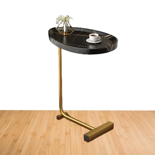 Sofa -Tisch C -Form - Slim Couch Tabletttisch mit Metallrahmen | Rustikaler C-förmiger Kaffee und Tee-Endtisch für Sofa oder Nachtwesen, kompakter Beistelltisch für Snacks, Laptop oder Fernbedienung i Sofa -Tisch C -Form - Slim Couch Tabletttisch mit Metallrahmen | Rustikaler C-förmiger Kaffee und Tee-Endtisch für Sofa oder Nachtwesen, kompakter Beistelltisch für Snacks, Laptop oder Fernbedienung i von Generisch