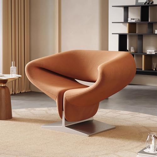 Sofa Wohnzimmer mit 27 Zoll Sitzbreite, Bequemer Freizeit-Einzelsofastuhl mit Edelstahlgestell, Moderner Gemütlicher Lesesessel for Schlafzimmer, Büro von Generisch