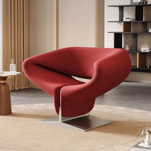 Sofa Wohnzimmer mit 27 Zoll Sitzbreite, Bequemer Freizeit-Einzelsofastuhl mit Edelstahlgestell, Moderner Gemütlicher Lesesessel for Schlafzimmer, Büro von Generisch