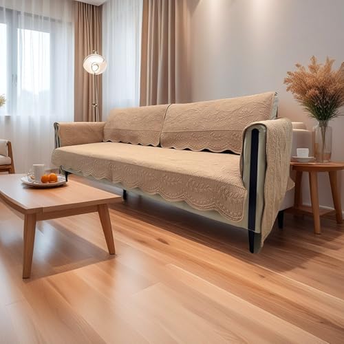 Sofabezug Universal Antirutsch Grau - Stilvoller Schutz für Ecksofas (90 x 280 cm) - Möbelbezug für Wohnzimmer, leicht zu reinigen und zu pflegen von Generisch