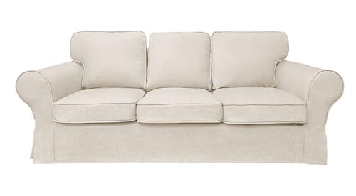 Sofabezug für 3-Sitzer, mit Kissenbezügen für kleine Couch, perfekter Wohnzimmermöbelschutz, stilvoll, langlebig und leicht zu reinigen von Generisch