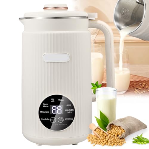 Sojamilchbereiter 1,5L Vollautomatische Maschine mit Intelligenter Touch-Steuerung, 10-Blatt-Stahlklinge, 12H Timer, 9 Funktionen für Zuhause Küche von Generisch
