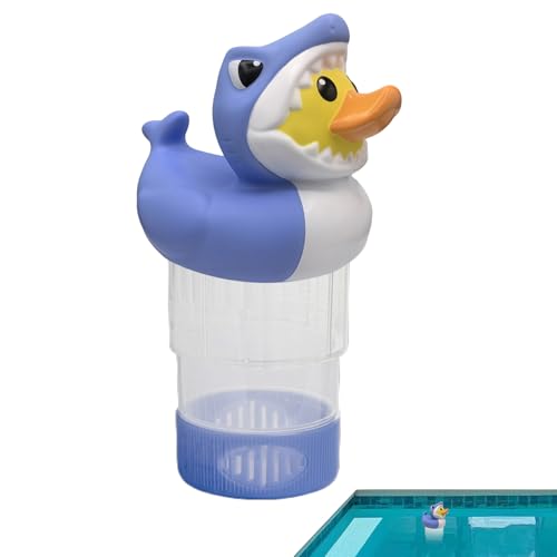 Solar Pool Chlorine Schwimmer - Ente-Hai Design Chlor Tablettenschwimmer mit Beleuchtung - Chlorinator Großer Chlorbehälter Nachtlicht Solar Pool Chlorine Schwimmer - Ente-Hai Design Chlor Tablettenschwimmer mit Beleuchtung - Chlorinator Großer Chlorbehälter Nachtlicht von Generisch