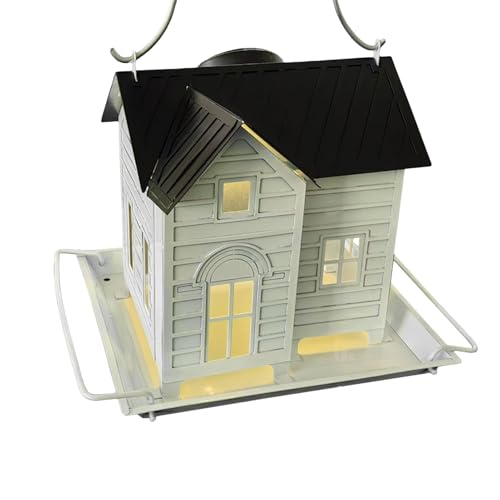 Solar Vogelfutterspender Hängender Metall Spender Bluebird Futterstation Eingebaute LED Solarleuchte Wetterbeständiges Eisen-Design Garten Bauernhaus Hinterhof Balkon Solar Vogelfutterspender Hängender Metall Spender Bluebird Futterstation Eingebaute LED Solarleuchte Wetterbeständiges Eisen-Design Garten Bauernhaus Hinterhof Balkon von Generisch