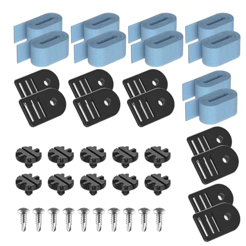 Solardeckengurt-Set, Abdeckrollenbefestigungsset, starke Griffbefestigung, wetterbeständiges Schnallen-Design für Pool, Terrasse, Hotel, Hof, Parks, 65,98 x 2,9 cm von Generisch