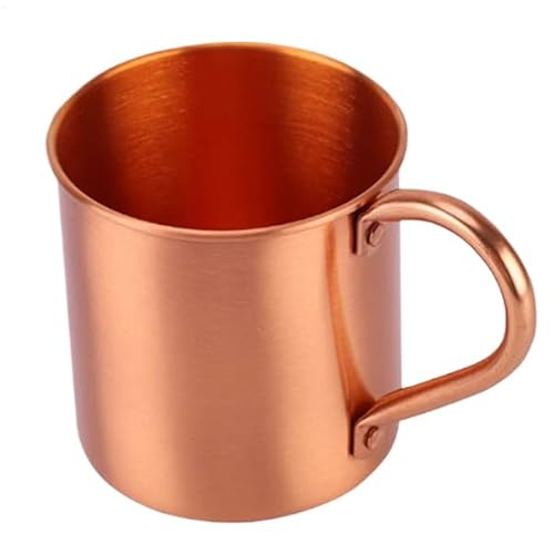 Solid Kupfergefäß - Maultierbecher, Getränkehalter | Kaltes Flüssigkeitsglas, Teeflasche, Ale -Krug, Gerollte Und Hohe Form, Die Für Dining Pub Event Utensil Entworfen Wurde, Vintage Style Leich von Generisch