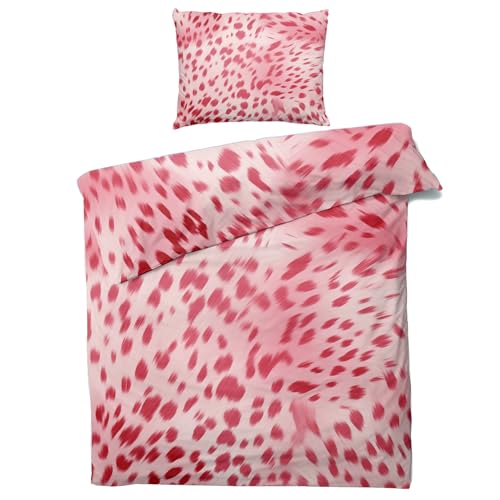 Sommer Bettwäsche 135x200 Rosa Leopardenmuster - Mädchen Tiermuster Bettbezug 135 x 200 2er Set mit Kissenbezug 80x80, Weiche Mikrofaser Sommerbettwäsche mit Reißverschluss K-&248 Sommer Bettwäsche 135x200 Rosa Leopardenmuster - Mädchen Tiermuster Bettbezug 135 x 200 2er Set mit Kissenbezug 80x80, Weiche Mikrofaser Sommerbettwäsche mit Reißverschluss K-&248 von Generisch