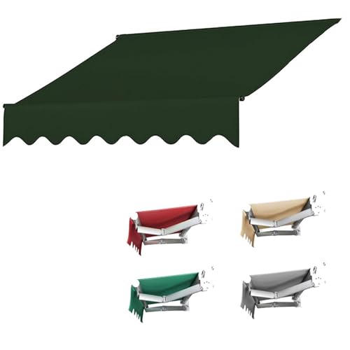 Sonnenschirm inVerde Panno di Ricambio Impermeabile Perda Sohle, einziehbar, 300 x 250/400 x 350/500 x 350 cm, Tessuto Poliestere di Alta Qualità von Generisch