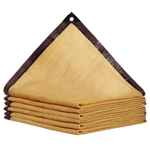 Sonnenschutz Netz 2x3.0m Beige, Schattiernetz Garten Schattierungsnetz mit Ösen UV-Beständiges für Pflanzenschutz Gewächshaus Scheune oder Zwinger(2 x 5 m) von Generisch