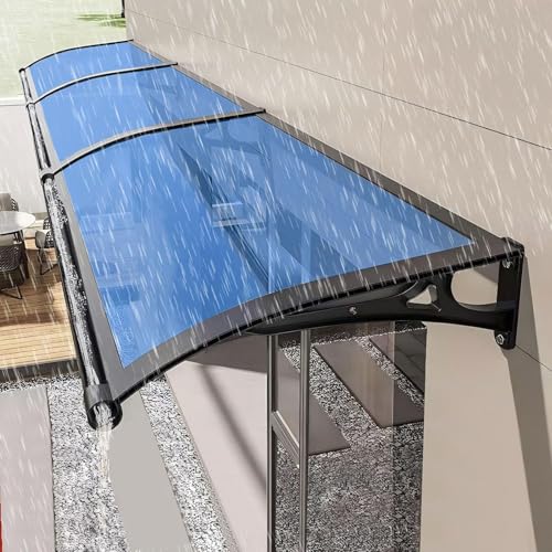 Sonnenschutz für Türen und Fenster, Aluminiumhalterung, wetterfest, Polycarbonat, Eingangsschutz, Blau, 100 cm, Regen- und Schneeschutz Sonnenschutz für Türen und Fenster, Aluminiumhalterung, wetterfest, Polycarbonat, Eingangsschutz, Blau, 100 cm, Regen- und Schneeschutz von Generisch