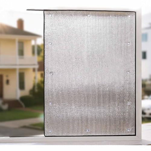 Sonnenschutzfolie Wärmeisolierung Reflektierende Dachfenster Folie Verdunkelungsfolie Mit Saugnäpfen UV-Schutz Für Glasfenster Reflektierende(Schwarz,85x100cm) von Generisch