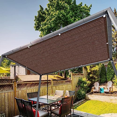 Sonnensegel, atmungsaktiv, UV-beständig, 1,2 x 3,4 m, für den Außenbereich, für Rasen und Garten, Braun, langlebiger Sonnenschutz mit Ösen für einfache Installation Sonnensegel, atmungsaktiv, UV-beständig, 1,2 x 3,4 m, für den Außenbereich, für Rasen und Garten, Braun, langlebiger Sonnenschutz mit Ösen für einfache Installation von Generisch