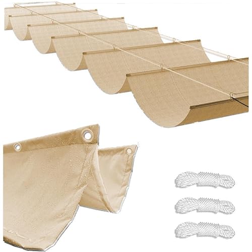 Sonnensegel, verstellbar, einziehbar, wasserdicht, UV-beständig, aufrollbar, Terrassenüberdachung, Sonnenschutz für Außenbereich, Balkon, Pergola, Beige 2,5 m x 8 m Sonnensegel, verstellbar, einziehbar, wasserdicht, UV-beständig, aufrollbar, Terrassenüberdachung, Sonnenschutz für Außenbereich, Balkon, Pergola, Beige 2,5 m x 8 m von Generisch