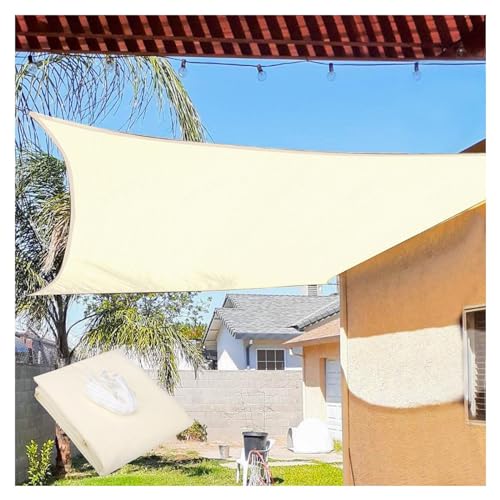 Sonnensegel, wasserdicht, atmungsaktiv, UV-beständig, Terrassenüberdachung, einfache Installation, mit Hardware-Kit, Beige, 2 m x 2 m Sonnensegel, wasserdicht, atmungsaktiv, UV-beständig, Terrassenüberdachung, einfache Installation, mit Hardware-Kit, Beige, 2 m x 2 m von Generisch