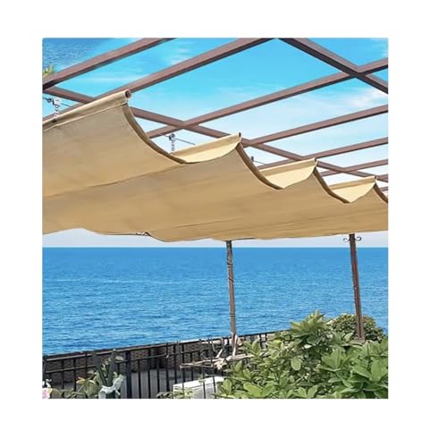 Sonnensegel, wasserdicht, einziehbar, U-Form, Terrassenabdeckung für Pergola, Veranda, Hof, 5 m x 5 m, Ersatzschattenlösung Sonnensegel, wasserdicht, einziehbar, U-Form, Terrassenabdeckung für Pergola, Veranda, Hof, 5 m x 5 m, Ersatzschattenlösung von Generisch