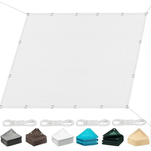 Sonnensegel Rechteckig 360x380 cm Atmungsaktiv & UV-beständig Sonnenschutz Überdachung für Garten Terrasse Balkon Terrasse, Weiß, Outdoor Sonnensegel Abdeckung Sonnensegel Rechteckig 360x380 cm Atmungsaktiv & UV-beständig Sonnenschutz Überdachung für Garten Terrasse Balkon Terrasse, Weiß, Outdoor Sonnensegel Abdeckung von Generisch