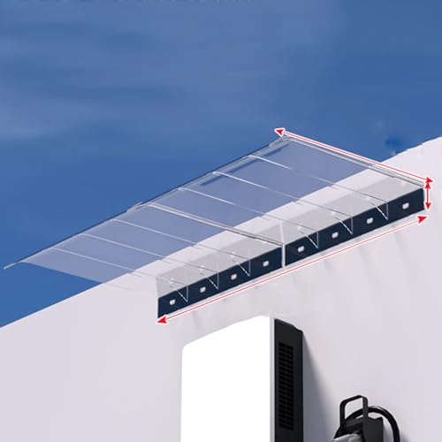 Sonnensegel Transparent Polycarbonat Selbstreinigend Fenster Terrasse Garten 40x320cm Regen Schnee Windschutz Langlebig Outdoor Vordach von Generisch