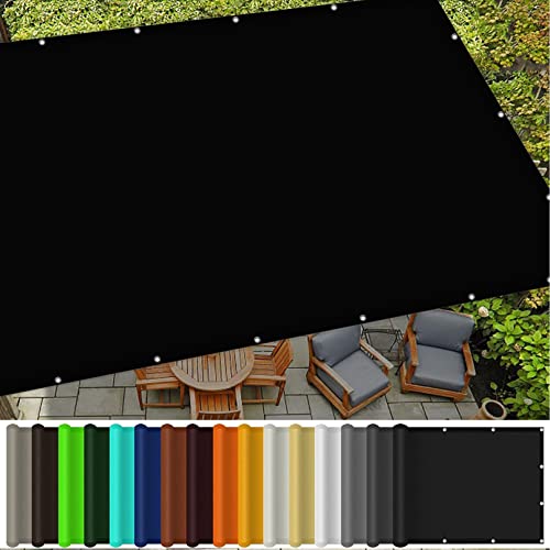 Sonnensegel Wasserdicht UV Schutz 5,5 x 10 m, Outdoor Terrassenüberdachung Markise mit 4 Seilen Anti Peeping für Partys & Events Schwarz Sonnensegel Wasserdicht UV Schutz 5,5 x 10 m, Outdoor Terrassenüberdachung Markise mit 4 Seilen Anti Peeping für Partys & Events Schwarz von Generisch