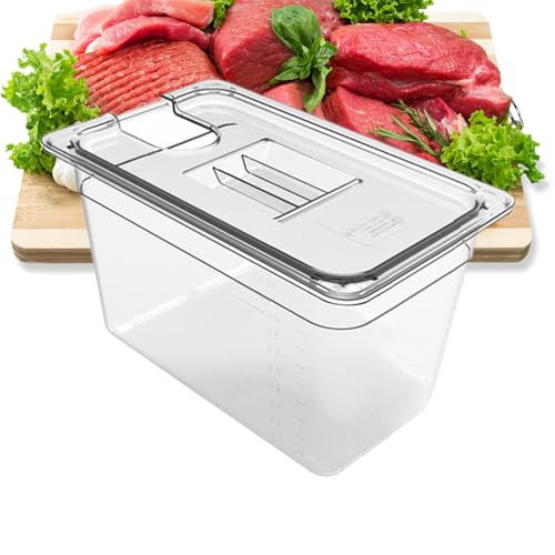 Sous-Vide-Behälter, Aufbewahrungsbox für Herd, 32 x 26 cm, luftdichter Deckel, tragbar, transparent, hitzebeständiges Design für Lebensmittel, LKW, , Miete, Haus, Wohnung, Restaurant Sous-Vide-Behälter, Aufbewahrungsbox für Herd, 32 x 26 cm, luftdichter Deckel, tragbar, transparent, hitzebeständiges Design für Lebensmittel, LKW, , Miete, Haus, Wohnung, Restaurant von Generisch