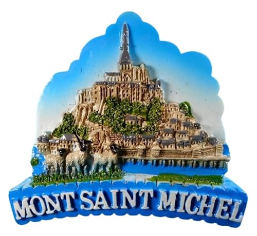 Souvenir Magnet Mont Saint Michel Frankreich 7 x 7 x 2 cm Kühlschrankmagnet Figur Deko GCG 1750 von Generisch