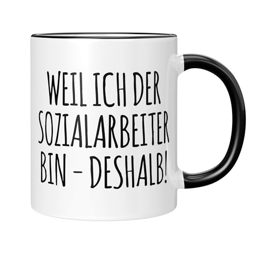 CupHaven® Sozialarbeiter Tasse Weil ich der Sozialarbeiter bin Sozialarbeiterin Soziale Arbeit Kaffeetasse Kaffeebecher Becher Geschenk Geschenkidee von CupHaven