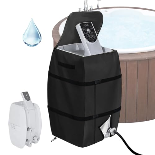 Spa-Heizungs pumpenabdeckung aufblasbar heizung isolierte abdeckung wasserdicht staubdicht Pumpenabdeckung für Wanne Pool Outdoor-Reisen (42,9 x 37,8 x 53,8 cm schwarz) von Generisch