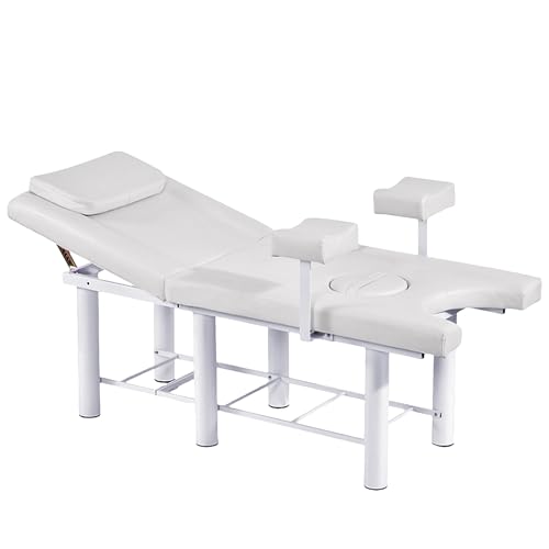 Spa-Liegen und -Tische,Verstellbare Massageliege - Winkelverstellbares Spa-Gesichtsbett,Weicher Spa- und Beauty-Tisch für die Rehabilitation von Spa-Massage-Beauty-Patienten von Generisch