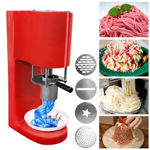Spaghetti-Eispresse mit 4 austauschbaren Formen, platzsparendes Design, One-Touch-Start, einfache Reinigung für Geschäfte und Gastronomie von Generisch