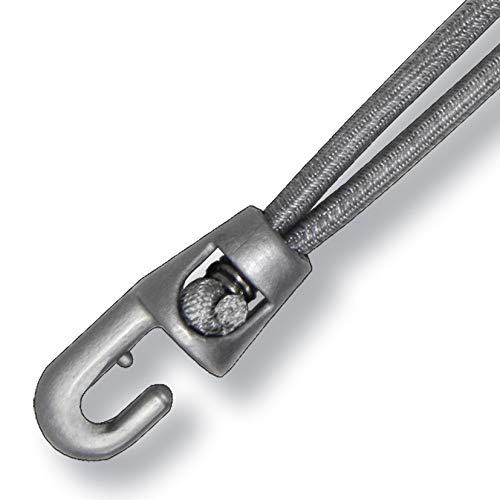 Spannfix Ø 4 x 200 mm silber mit Kunststoffhaken und Expanderseilschlaufe 100 Stück von Generisch