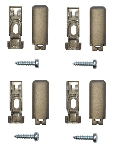 Spannschuh für Plissee original Cosiflor VS2, C3 ab Baujahr 2020 in 5 Farben, 4er Set mit Schraube (Bronze) von Generisch