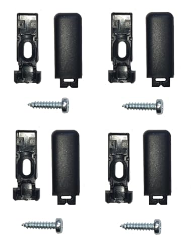 Spannschuh für Plissee original Cosiflor VS2, C3 ab Baujahr 2020 in 5 Farben, 4er Set mit Schraube (schwarz) von Generisch