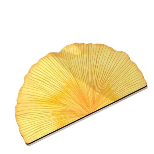 Speziell geformte Badezimmer-Diatomeen-Schlamm-Fußmatte, grünes Blatt, Bodenmatte (warmer Sonnenginkgo, 40 x 60 cm) von Generisch