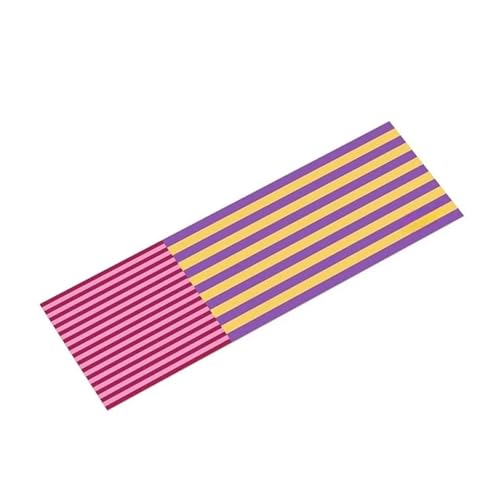 Spezieller Küchenteppich, PVC, wasserdicht, öldicht, leicht zu reinigen, Polsterteppich, künstlerisch gestreift, dekorative Matten (Rosa, 100 x 200 cm) von Generisch