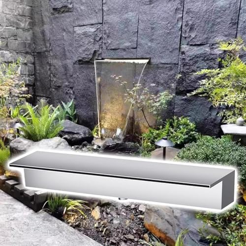 Springbrunnen aus Edelstahl - Rostbeständiger Wasserfall für Teiche und Pools mit Zubehör Springbrunnen aus Edelstahl - Rostbeständiger Wasserfall für Teiche und Pools mit Zubehör von Generisch