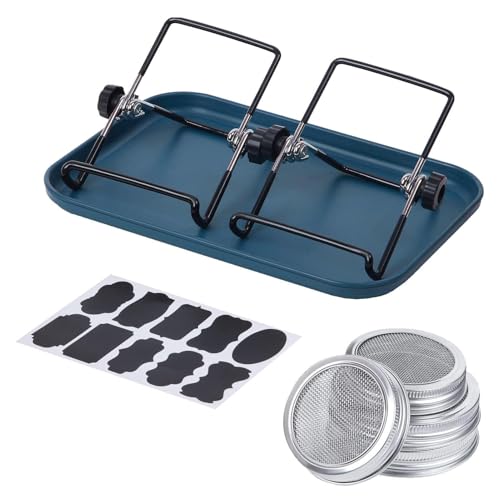 Sprossenglas – 2pcs Komplettes Bio Sprossen Anzuchtset | Enthält Keimglas | Sprossen-Keimungssets Geeignet Für Frische Küchenkräuter, Gesunde Ernährung Und Nachhaltige Eigenanzucht Zuhause von Generisch
