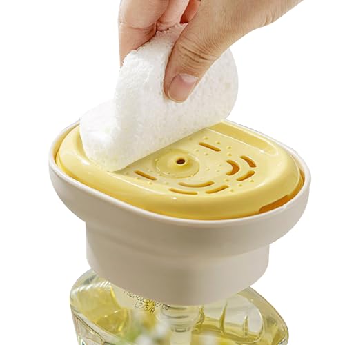 Spülmittel Spender,Küchenseifenspender Mit Schwammablage Und Schnellentwässerndem Fach - Praktische Spüllösung Für Wohnheim Wohnung Und Mit Schwammtuch Spülmittel Spender,Küchenseifenspender Mit Schwammablage Und Schnellentwässerndem Fach - Praktische Spüllösung Für Wohnheim Wohnung Und Mit Schwammtuch von Generisch