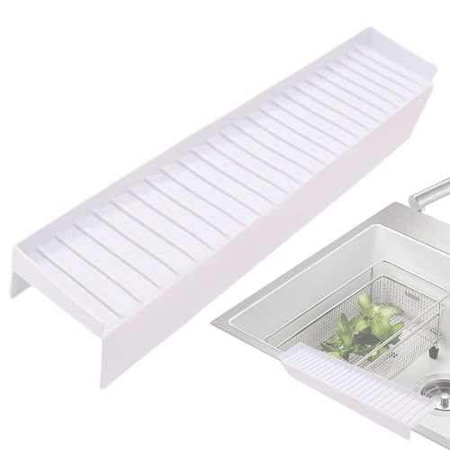 Spülrandschutz aus Silikon – Spritzschutz für Spülbecken, Küchenzubehör, verstellbare Protektoren von 4 Zoll x 20 Zoll für Arbeitsplatten | Kantenschutz für Küchenspüle von Generisch