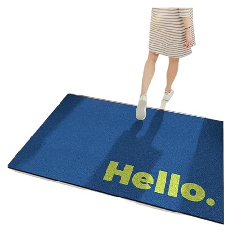 Spulenmatte, PVC-Fußmatte, zum Entfernen des Eingangs, dekorative Bodenmatte mit Rückseite (dunkelblau, 45 x 75 cm) von Generisch