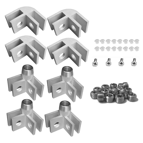 Square Fire Pit Wind Guard Teile | 5/16 Zoll Glasflammschutz Clips Set von 8 Ersatzklemmen mit Vier Nicht rutschfesten Basen | Aluminium -Eckklammern für Feuerschalen und Öfen im Freien Square Fire Pit Wind Guard Teile | 5/16 Zoll Glasflammschutz Clips Set von 8 Ersatzklemmen mit Vier Nicht rutschfesten Basen | Aluminium -Eckklammern für Feuerschalen und Öfen im Freien von Generisch