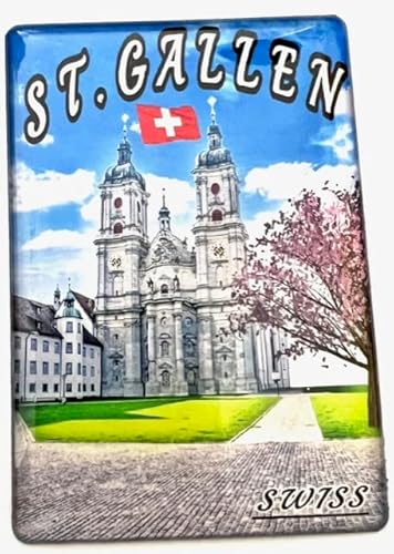 St.Gallen Magnet St.Gallen Souvenir Schweiz Souvenir St.Gallen Kühlschrankmagnet St.Gallen Fridge Magnet Schweiz von Generisch