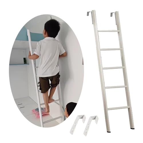 Stabile Etagenbettleiter aus Metall – 160 cm kurze Trittleiter mit 2 Haken für einfachen Zugang zu Dachbetten – ideal für Wohnheim und Zuhause, sicheres und langlebiges Design von Generisch