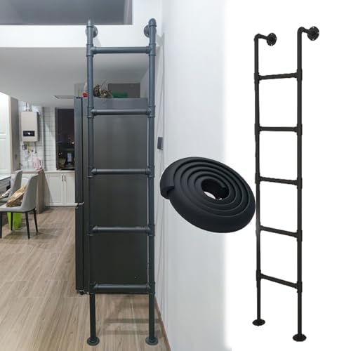 Stabile Etagenbettleiter mit rutschfesten Pads, hält bis zu 200 kg, perfekt für Hochbetten, Notausgänge und engen Zugang Stabile Etagenbettleiter mit rutschfesten Pads, hält bis zu 200 kg, perfekt für Hochbetten, Notausgänge und engen Zugang von Generisch