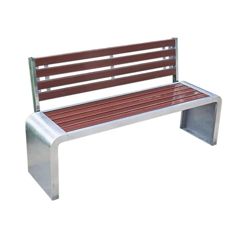 Stabile Gartenbank aus Metall mit Rückenlehne, 120 cm, perfekt für Terrasse, Veranda, Balkon, Pool und Parksitz, stilvolle und langlebige Möbel für den Außenbereich von Generisch