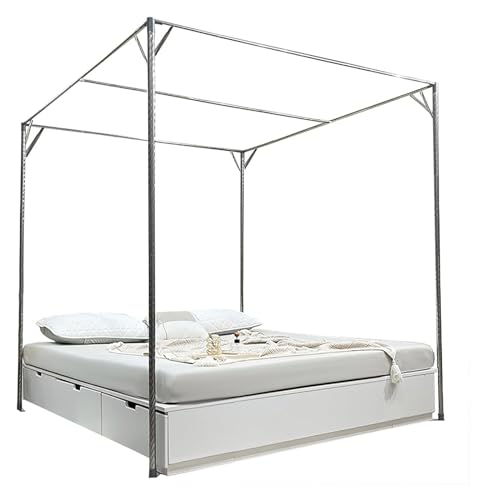 Stabiler Bettrahmen aus Metall mit robustem Vier-Poster-Design für verbesserte Eleganz und Haltbarkeit des Schlafzimmers Stabiler Bettrahmen aus Metall mit robustem Vier-Poster-Design für verbesserte Eleganz und Haltbarkeit des Schlafzimmers von Generisch
