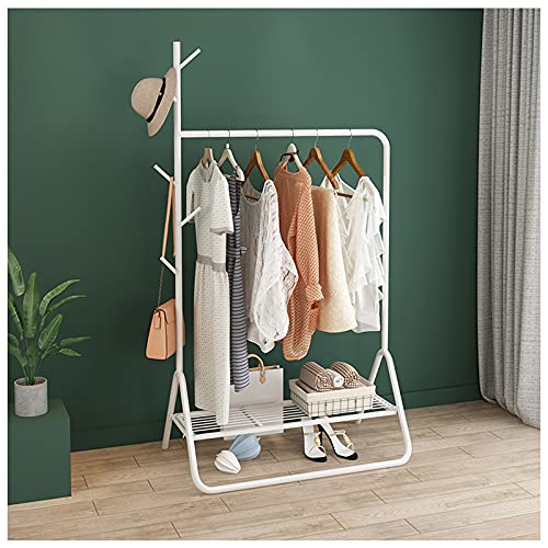 Stabiler Kleiderständer mit dreieckiger Basis, kreativer moderner Garderobenständer mit Ablage, robustes Design zum Binden von Kleidung, Weiß, 100 cm Höhe, stilvolle Heimdekoration von Generisch