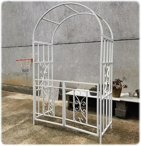 Stabiler Metall-Gartenbogen mit Doppeltor, perfekte Pergola-Laube für den Außenbereich im Garten und Terrasse, ideal zur Unterstützung von Kletterpflanzen, einfach zu montieren von Generisch